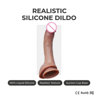Juguete Sexual para Masturbación Femenina, Dildo Manual de Silicona Líquida Suave con Sensación Realista de 18 cm, 100% Impermeable y Ecológico, Gelance