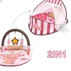 Portable Activité Jouer Gym Bébé Dormir Musical <span class=keywords><strong>Pop</strong></span> <span class=keywords><strong>up</strong></span> Doux 2 en 1 Tapis <span class=keywords><strong>Berceau</strong></span> Lit - Product Image 1