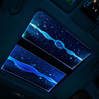 Lumière de toit de voiture portable, mini lumière de nuit à fibres optiques en forme d'étoile filante avec télécommande, kit de décoration intérieure 12V