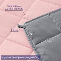 Couverture lestée réversible avec logo personnalisé, couleurs variées, perles de verre matelassées