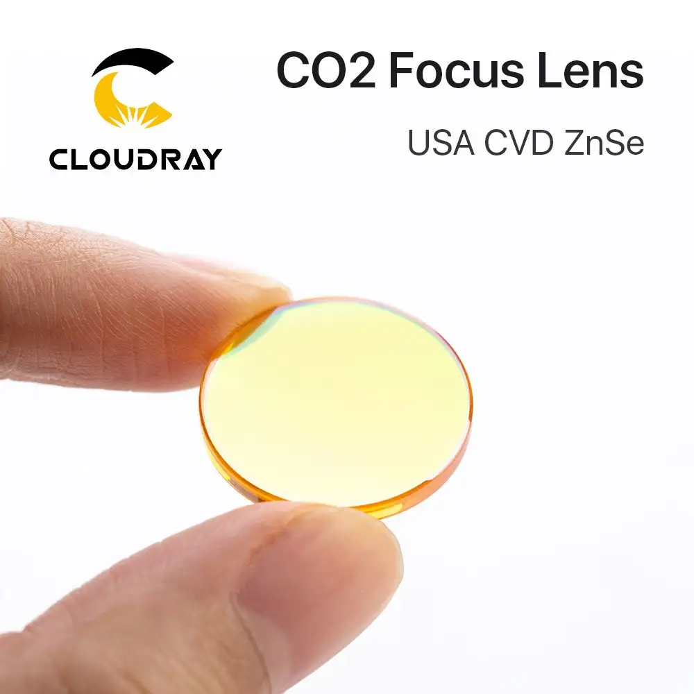 Cloudray Co2 Laser USA CVD ZnSe Focus Lens D20 F38.1 F63.5 F50.8 F76.2 F101.6 Focusing Lens for CO2 Laser Engraving Machine