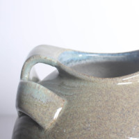 Vase de table en céramique écologique fait main, style rustique Wabi Sabi rétro, avec poignées antiques et glaçure réactive en porcelaine, pour la décoration intérieure