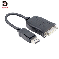 Adaptateur DFX Active vers DVI 4K 60Hz 30Hz Mâle vers Femelle, Convertisseur DP vers DVI, Câble Vidéo pour Affichage Multi-Écrans PC