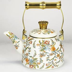 Hervidor de agua fría esmaltado, cubierta de cerámica de diseño clásico de acero inoxidable, gran capacidad, hecho a mano, Gas e inducción, listo para el hogar - Product Image 1