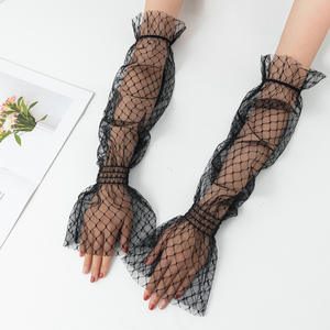 Elegantes Mangas Desmontables de Encaje con Delicados Volantes en <span class=keywords><strong>los</strong></span> Puños, Diseño Transparente y Cierre Elástico para un Accesorio Único - Product Image 4