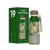 Bouteille d'eau réutilisable en acier inoxydable Hong Ling avec paille, 560 ml, gourde légère isotherme, cadeau pour garçons et filles