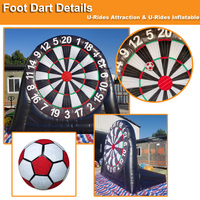 Cible de football gonflable, jeu de fléchettes de football, jeu de fléchettes de golf, jeu de but de football, balle collante, jeu de sport en plein air, matériau PVC, hauteur 3,5 m