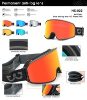 Lunettes de sport de style chaud Lunettes de ski pour les sports de neige pour le VTT Snowboard et la protection solaire