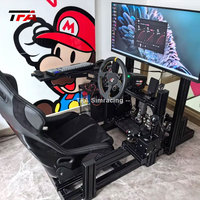Simulateur profil aluminium volant personnalisé Cockpit simulateur de jeu de conduite superbe Cockpit avec vraie chaise course