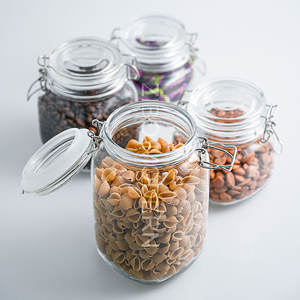 Bocaux Fido en verre Couvercle hermétique hermétique à charnière pour la fermentation du garde-manger Bocaux de stockage de cuisine Récipients de stockage des aliments en vrac - Product Image 3