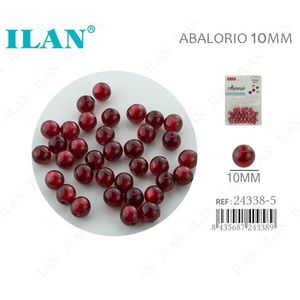 ILAN Abalorio Perline rotonde rosse da 10 mm per la creazione di gioielli - Product Image 1