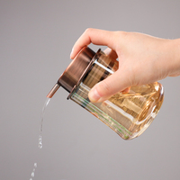 Bouteille de nettoyage en verre ambré de 300 ml avec pompe à pression facile pour savon pour les mains, nettoyant pour le visage, soins de la peau et des cheveux