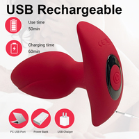 TMM 10 modes de vibration, plug anal en silicone rose, jouet sexuel vibrant pour la masturbation masculine et féminine, masseur de prostate pour hommes