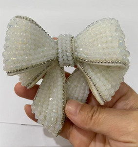 Clips à chaussures en cristal de <span class=keywords><strong>strass</strong></span> pour mariage, nœud <span class=keywords><strong>noir</strong></span>, boucle de chaussure, décorations de chaussures - Product Image 2