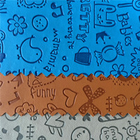 Housse de carnet en cuir PU gaufré à motif de dessin animé Chengyuan, personnalisée, écologique, imperméable, 0,8 mm, 54 cm de large, à changement de pression, pour canapé et vêtements