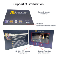 Brochure vidéo LCD personnalisée OEM, carte de vœux vidéo pour invitation de mariage, cadeau d'anniversaire