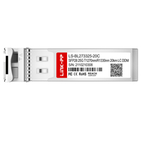 Modul LINK-PP SFP28 25G BiDi Tx-1270/Rx-1330nm 20km SMF Simplex LC Komersial DDM Transceiver Serat Optik dengan CE RoSH REACH