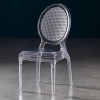 Chaise en cristal robuste, chaise transparente épaissie, durable pour hall d'hôtel, réception, usage commercial
