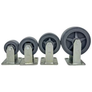 Roulettes de chariot industrielles de 5 pouces <span class=keywords><strong>6</strong></span> pouces 8 pouces Roue de roulette en caoutchouc pour camion à main fixe/pivotante avec frein en TPR - Product Image 5