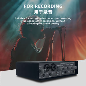 GAX-MD23 Audio-<span class=keywords><strong>Interface</strong></span> <span class=keywords><strong>Computer</strong></span> Opname Geluidskaart Home Studio Audio-<span class=keywords><strong>Interface</strong></span> Kan Aansluiten 48V Condensor Microfoon Gitaar - Product Image 4