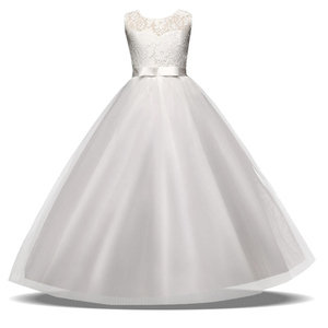 Nuevos Vestidos de Fiesta para Niñas 2018, Vestidos de Encaje con Flores para Bodas, Vestidos de Primera Comunión para Niñas - Product Image 2