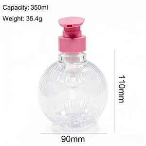 ขวดปั๊ม PET ขนาด 350 มล. พร้อมฝาเกลียว - เติมได้ สำหรับน้ำมันหอมระเหย สบู่ล้างมือ ครีมอาบน้ำ แชมพู และโลชั่น - Product Image 2