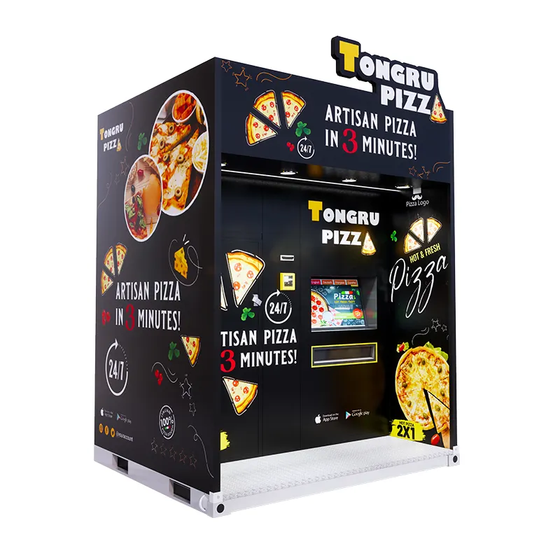 Pizza calda che fa il distributore automatico con il lettore di schede all'aperto il Robot Self-service di affari del Fast Food Pizzaautomat