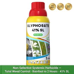 Glyphosate 41% SL Herbicide Systémique Non Sélectif <span class=keywords><strong>Désherbant</strong></span> Total Anti-Herbes Nocives Résistant à la Pluie 2H CAS 1071-83-6 pour l'Agriculture et les Vergers - Product Image 1