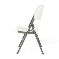 Table de pique-nique pliante rectangulaire en plastique moulé par soufflage, blanche, 6 pieds, pour l'extérieur, table de camping