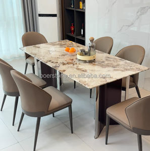 Dessus <span class=keywords><strong>de</strong></span> table en marbre naturel veiné léger <span class=keywords><strong>de</strong></span> luxe pour matériaux <span class=keywords><strong>de</strong></span> construction, décoration intérieure résidentielle commerciale - Product Image 5