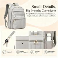 Sacs à dos pour femmes, pour le travail, l'école, avec compartiment pour le déjeuner, sac à livres pour l'université, en polyester, grande capacité, pour ordinateur portable de 15,6 pouces, pour enseignantes, infirmières, voyages