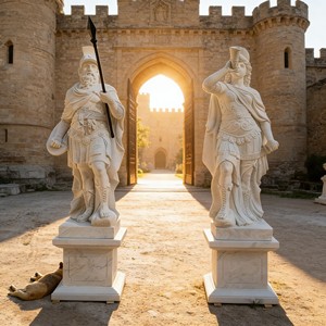 Estatuas de Mármol Blanco Europeo de Alta Calidad Hechas a Mano, de Tamaño Real, de Hombres Griegos Antiguos, para Uso en Jardines Exteriores - Product Image 5