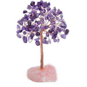 प्राकृतिक गुलाबी गुलाब क्वार्ट्ज अमेथिस्ट कच्चे अयस्क नीचे क्रिसमस जीवन क्रिस्टल शिल्प का भाग्यशाली उपहार उपचार पेड़ - Product Image 5