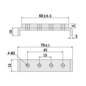 Mwre Terminal Block C-209-41B 4-M5 Copper Grounding Bar For Electrical Distribution Box - Product Image 1