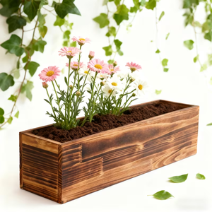 Boîte <span class=keywords><strong>rectangulaire</strong></span> en <span class=keywords><strong>bois</strong></span> pour fleurs, 8x4x4 pouces, pour faire pousser des plantes vertes sur les balcons ou les tables, grande jardinière en <span class=keywords><strong>bois</strong></span>. - Product Image 6