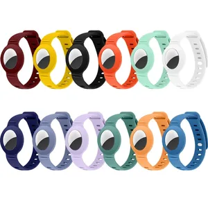 Anti-lost Air tag Cover Case Silicone Kids Children Elderly Bracelet Air tag Wrist Band Soft Silicone Wristband For Airtags