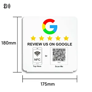 Большой дисплей NFC Google Review с индивидуальным принтом логотипа NTAG215 RFID