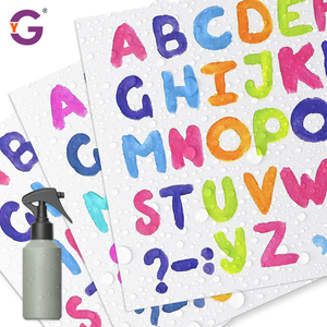 <span class=keywords><strong>Pegatinas</strong></span> Personalizadas con el Alfabeto en Acuarela para Niños, Regalos de Dibujos Animados para Manualidades, Caja con Etiquetas de <span class=keywords><strong>Nombre</strong></span>, <span class=keywords><strong>Pegatinas</strong></span> Adhesivas Impermeables con Letras - Product Image 4