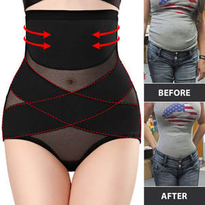 ZhenShangMei da donna a vita alta per il controllo della pancia mutandine modellate con <span class=keywords><strong>pizzo</strong></span> e fiocco modellante per il corpo dimagrante biancheria intima Hipster - Product Image 2