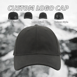 Casquette de baseball unisexe noire réglable à 6 panneaux avec logo brodé, style décontracté et sportif - Product Image 2