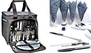 Cesta <span class=keywords><strong>de</strong></span> pícnic Extra grande para <span class=keywords><strong>4</strong></span> <span class=keywords><strong>personas</strong></span>, accesorio que mantiene la comida fría y caliente durante 12 horas, conjunto <span class=keywords><strong>de</strong></span> bolsas <span class=keywords><strong>de</strong></span> pícnic aislantes mejoradas - Product Image 2