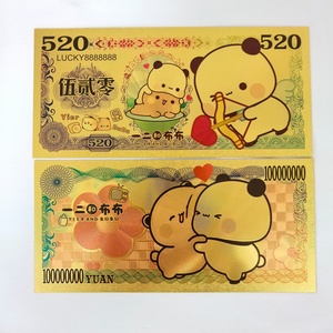 Collezione di Banconote in Lamina d'Oro con Coppia di Orsi Panda - Regalo Souvenir con <span class=keywords><strong>Numero</strong></span> Portafortuna per Arredamento Casa - Product Image 6