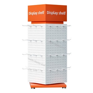 ชั้นวางสินค้าแบบหมุนได้หลายด้านสำหรับร้านค้าปลีก ทำจากเหล็กสั่งทำพิเศษ พร้อมป้ายโฆษณา - Product Image 6