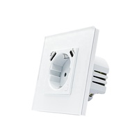 Enchufes inteligentes estándar de Europa Tuya WiFi Zigbee 230V vidrio PD20W USB cargador rápido enchufe de pared inteligente de la UE con monitoreo de energía