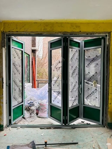 Portes pliantes en alliage d'aluminium sur mesure haut <span class=keywords><strong>de</strong></span> gamme, gain <span class=keywords><strong>de</strong></span> place, pour <span class=keywords><strong>garage</strong></span> et entrée d'atelier - Product Image 3