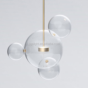 De gran tamaño personalidad forma creativa soplado claro bola de cristal colgante de Techo Luz lámpara - Product Image 3