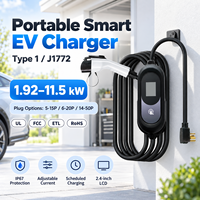 Chargeur EV portable Type 1 J1772 Niveau 1 Niveau 2 ETL FCC RoHS 16A 32A 40A 48A 120V 240V 1.92kW 3.84kW 7.6kW 9.6kW 11.5kW LCD