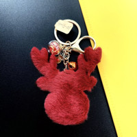 Porte-clés en crochet tricoté à la main, porte-clés en forme de mouflon, porte-clés en peluche pour accessoires de voiture, vente en gros