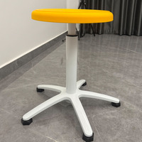 Modernaluminum Alloyyyellow Chaise expérimentale fixe Siège d'étudiant anti-corrosion Banc expérimental PP Laboratoire de meubles