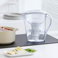 Carafe filtrante à eau en résine de qualité alimentaire, sans libération de substances toxiques, avec indicateur de capacité de filtration, prix usine